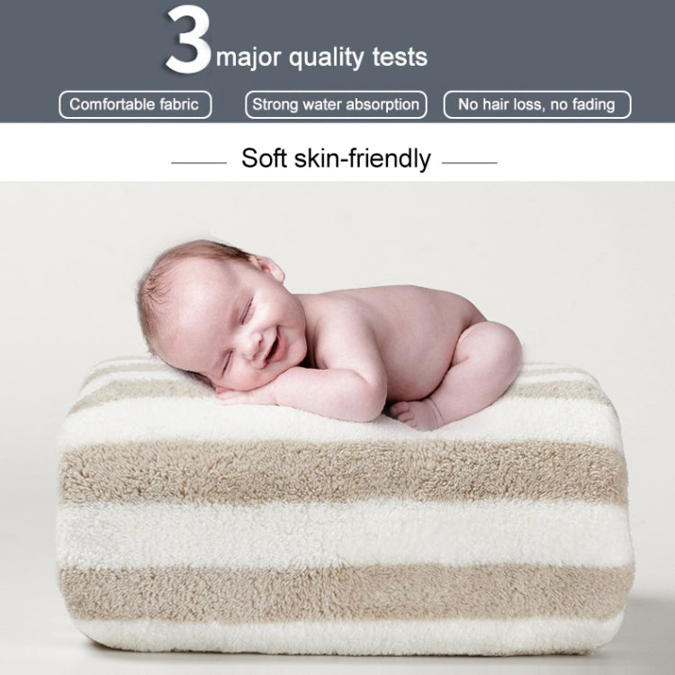 Polyester Coral Velvet Cation Bath Towel Super Absorbent  Bathroom Soft Cloth Wipe Towel, Size: 70x140cm (Coffee)