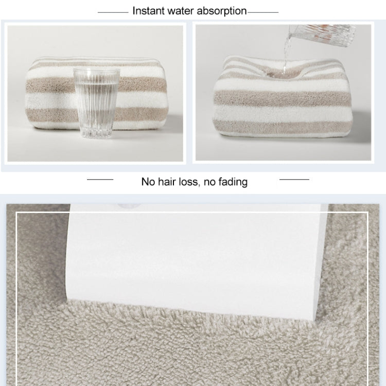 Polyester Coral Velvet Cation Bath Towel Super Absorbent  Bathroom Soft Cloth Wipe Towel, Size: 70x140cm (Coffee)