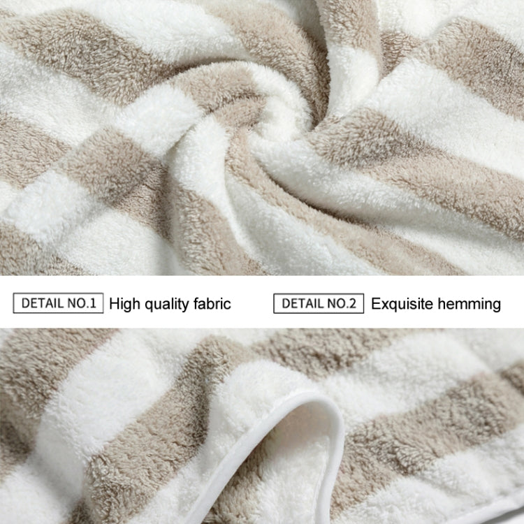 Polyester Coral Velvet Cation Bath Towel Super Absorbent  Bathroom Soft Cloth Wipe Towel, Size: 70x140cm (Coffee)