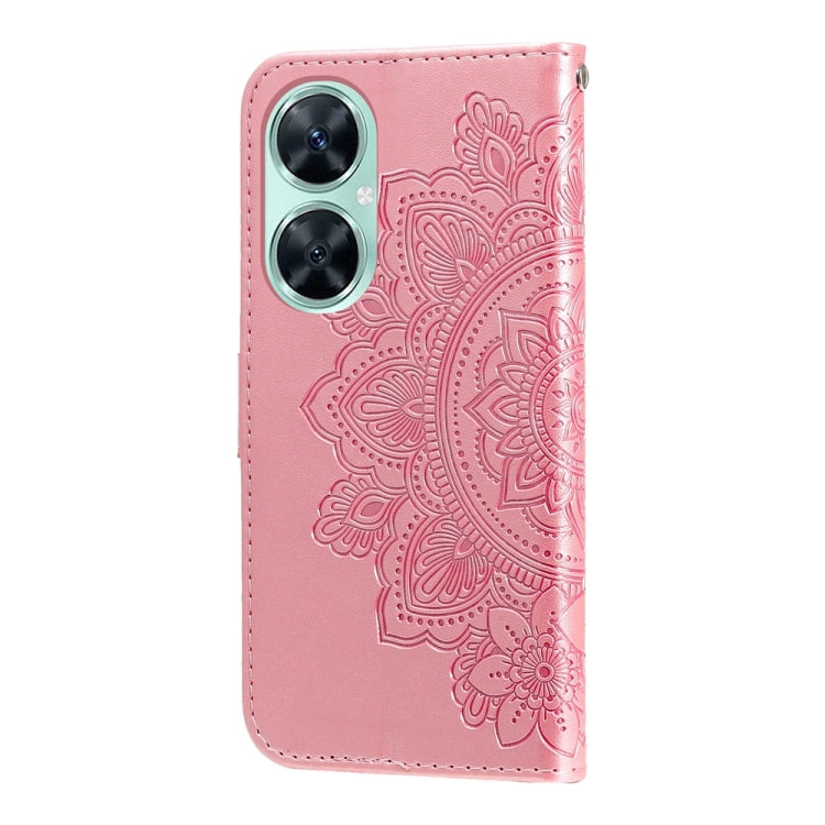 For Huawei nova 11i / Maimang 20 5G / Enjoy 60 Pro 7-petal Flowers Embossing Leather Phone Case