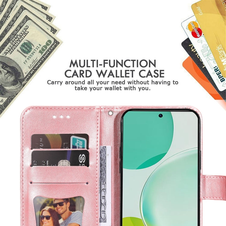 For Huawei nova 11i / Maimang 20 5G / Enjoy 60 Pro 7-petal Flowers Embossing Leather Phone Case