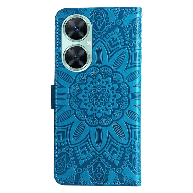 For Huawei nova 11i / Maimang 20 5G / Enjoy 60 Pro Embossed Sunflower Leather Phone Case