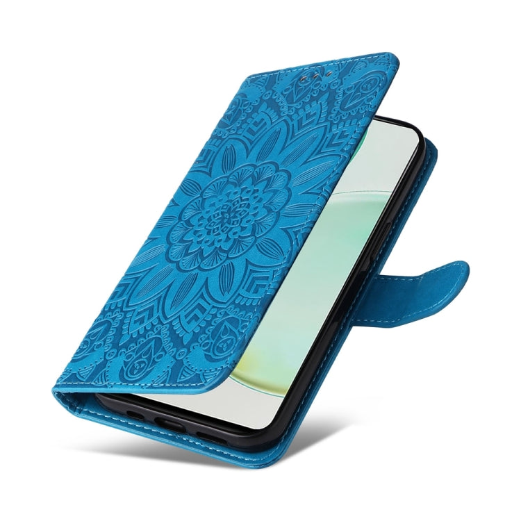 For Huawei nova 11i / Maimang 20 5G / Enjoy 60 Pro Embossed Sunflower Leather Phone Case