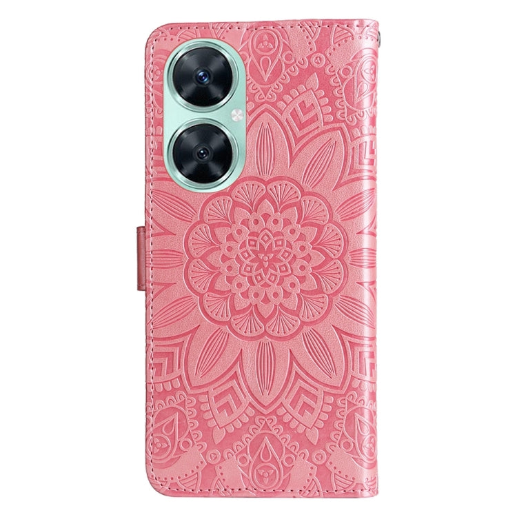 For Huawei nova 11i / Maimang 20 5G / Enjoy 60 Pro Embossed Sunflower Leather Phone Case
