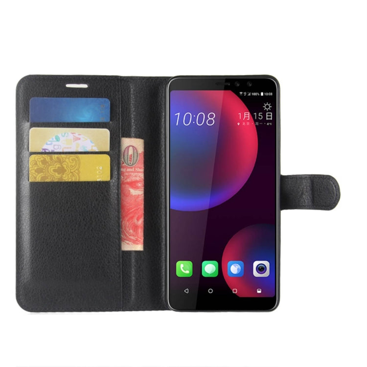 For HTC U11 EYEs Litchi Texture Horizontal Flip Leather Case with Wallet & Holder & Card Slots