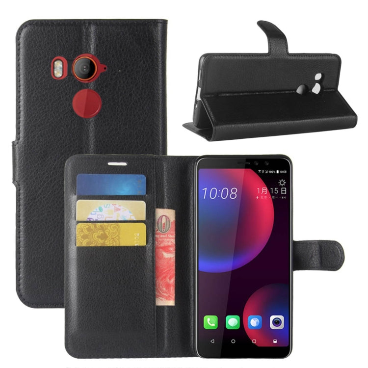 For HTC U11 EYEs Litchi Texture Horizontal Flip Leather Case with Wallet & Holder & Card Slots
