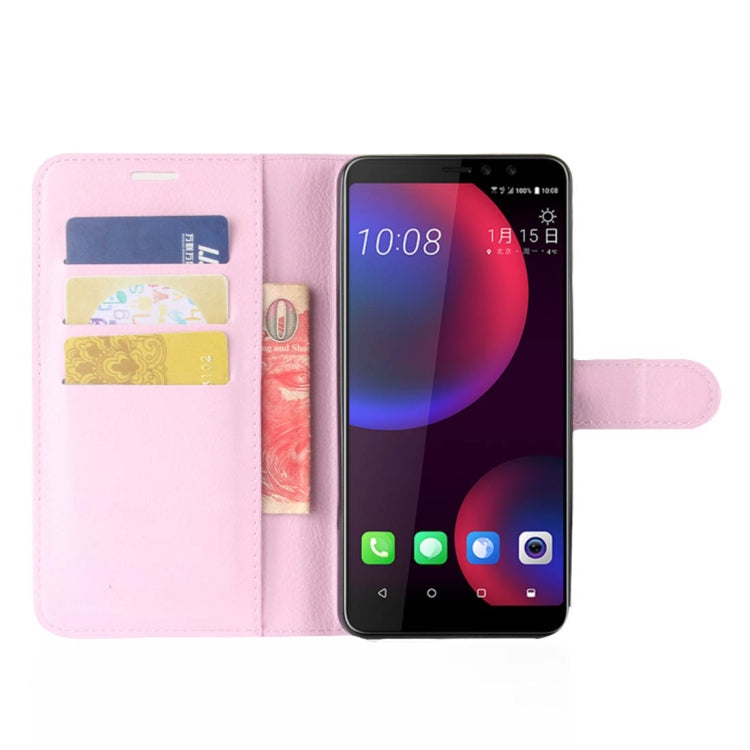 For HTC U11 EYEs Litchi Texture Horizontal Flip Leather Case with Wallet & Holder & Card Slots