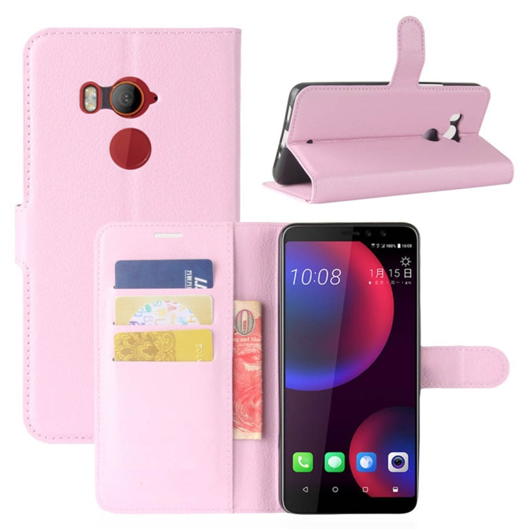 For HTC U11 EYEs Litchi Texture Horizontal Flip Leather Case with Wallet & Holder & Card Slots