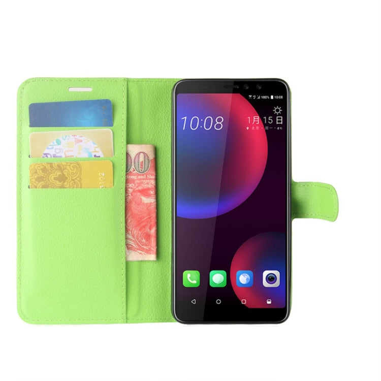 For HTC U11 EYEs Litchi Texture Horizontal Flip Leather Case with Wallet & Holder & Card Slots