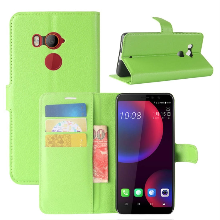 For HTC U11 EYEs Litchi Texture Horizontal Flip Leather Case with Wallet & Holder & Card Slots