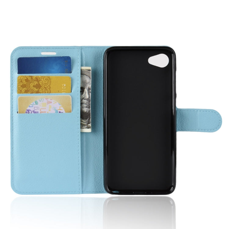 For HTC Desire 12 Litchi Texture Horizontal Flip Leather Case with Wallet & Holder & Card Slots