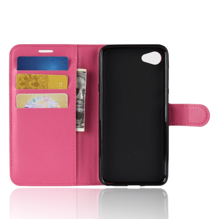 For HTC Desire 12 Litchi Texture Horizontal Flip Leather Case with Wallet & Holder & Card Slots