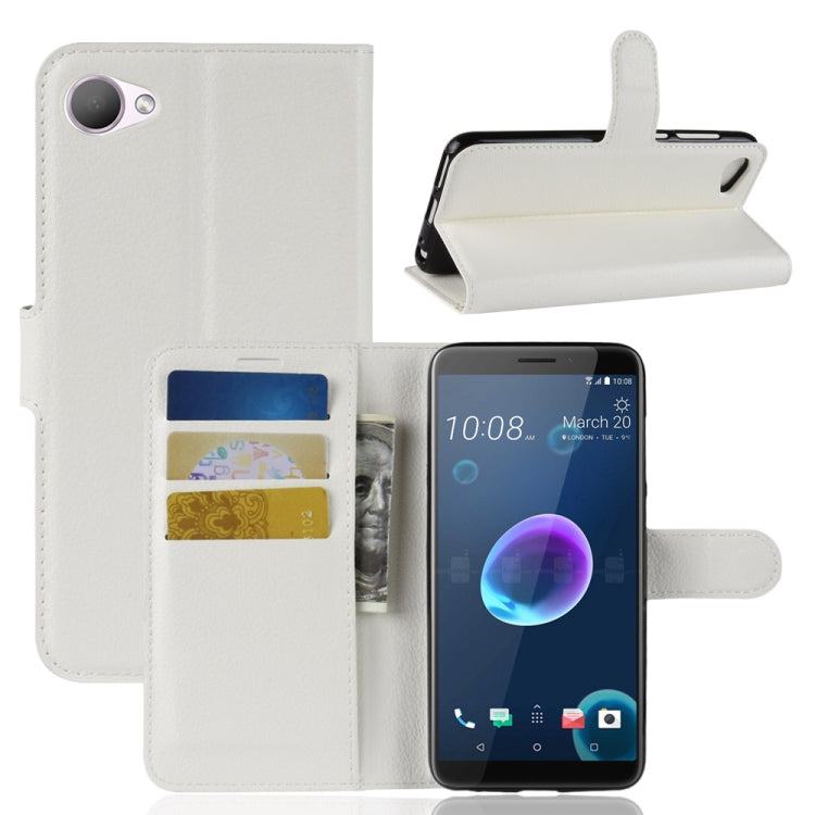 For HTC Desire 12 Litchi Texture Horizontal Flip Leather Case with Wallet & Holder & Card Slots