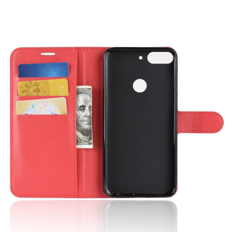 For HTC Desire 12+ Litchi Texture Horizontal Flip Leather Case with Wallet & Holder & Card Slots