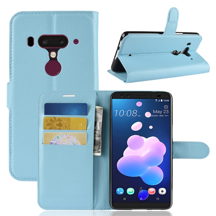 Litchi Texture Horizontal Flip Leather Case for HTC U12+, with Wallet & Holder & Card Slots
