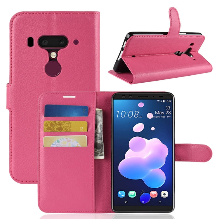 Litchi Texture Horizontal Flip Leather Case for HTC U12+, with Wallet & Holder & Card Slots