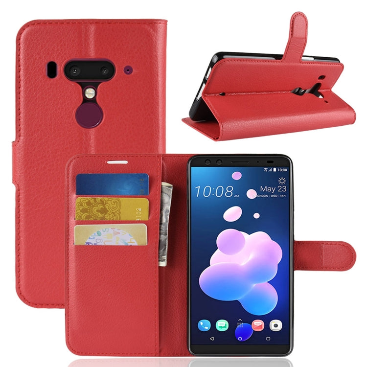 Litchi Texture Horizontal Flip Leather Case for HTC U12+, with Wallet & Holder & Card Slots