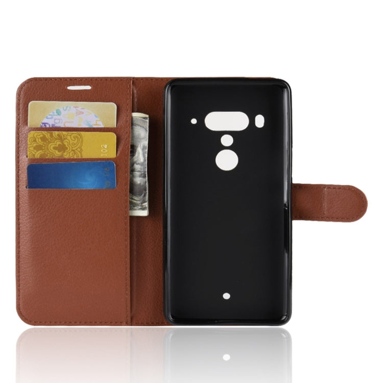 Litchi Texture Horizontal Flip Leather Case for HTC U12+, with Wallet & Holder & Card Slots