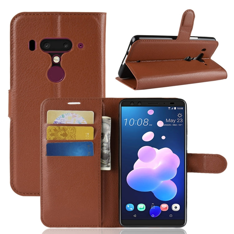 Litchi Texture Horizontal Flip Leather Case for HTC U12+, with Wallet & Holder & Card Slots