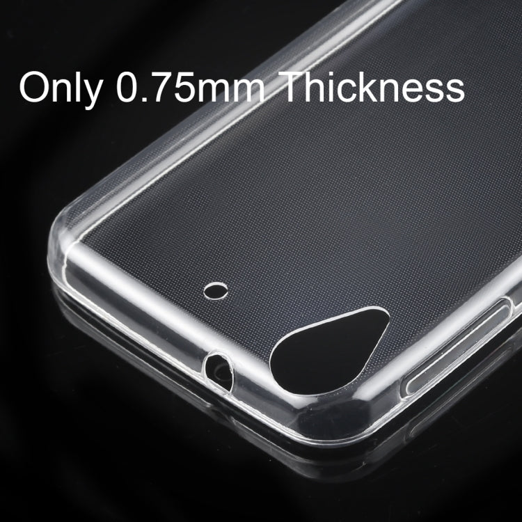 50 PCS 0.75mm Transparent TPU Case for HTC Desire 626