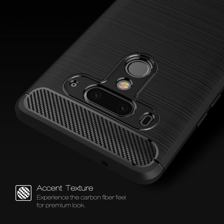 Brushed Texture Carbon Fiber Shockproof TPU Case for HTC U12+