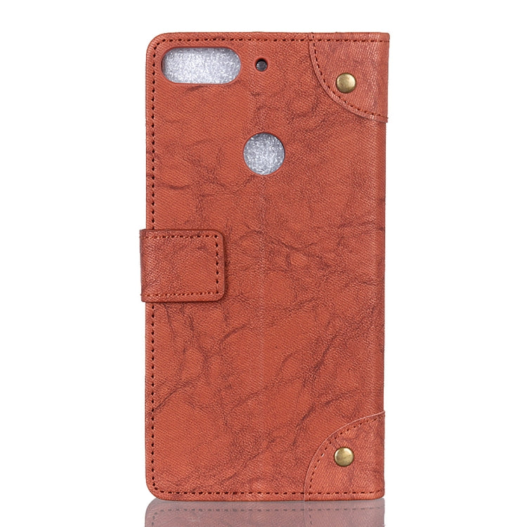 Copper Buckle Retro Crazy Horse Texture Horizontal Flip Leather Case for HTC Desire 12+, with Holder & Card Slots & Wallet