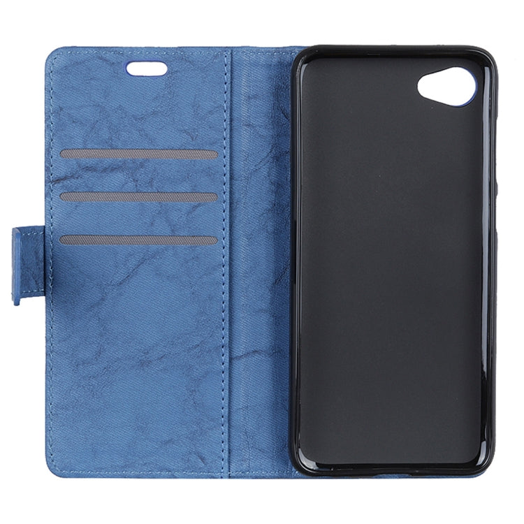 Copper Buckle Retro Crazy Horse Texture Horizontal Flip Leather Case for HTC Desire 12, with Holder & Card Slots & Wallet