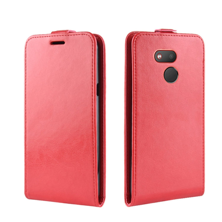 R64 Texture Vertical Flip Leather Case for HTC Desire 12S, with Card Slots & Photo Frame