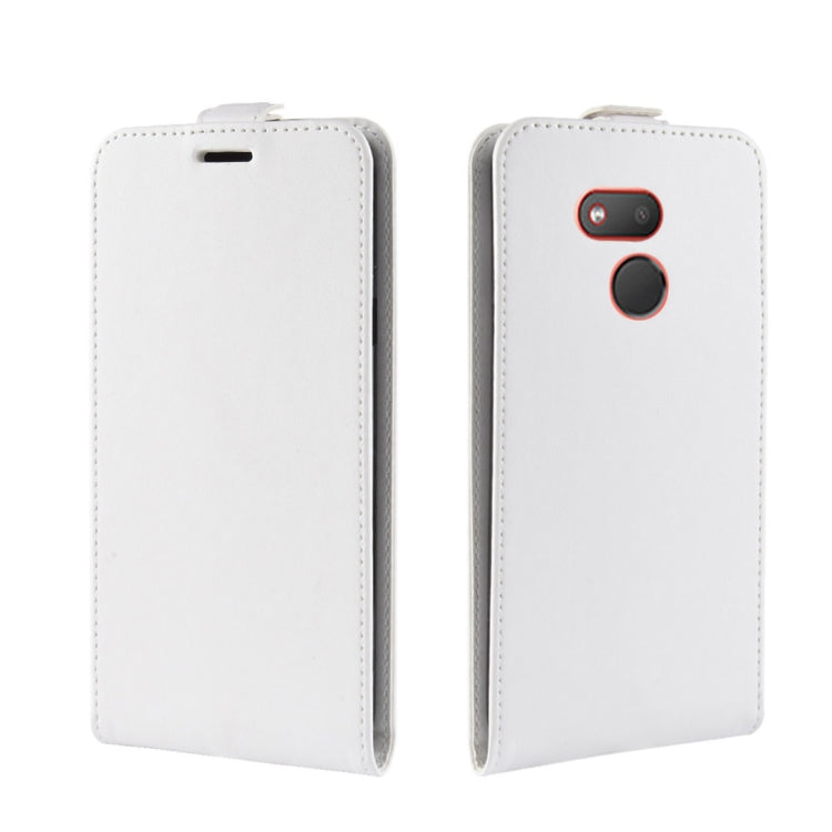 R64 Texture Vertical Flip Leather Case for HTC Desire 12S, with Card Slots & Photo Frame