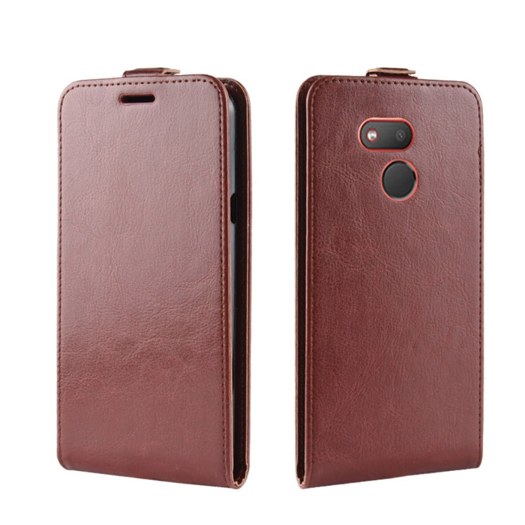 R64 Texture Vertical Flip Leather Case for HTC Desire 12S, with Card Slots & Photo Frame