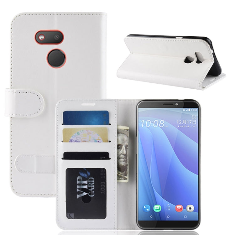 R64 Texture Single Fold Horizontal Flip Leather Case for HTC Desire 12S, with Holder & Wallet & Card Slots & Photo Frame