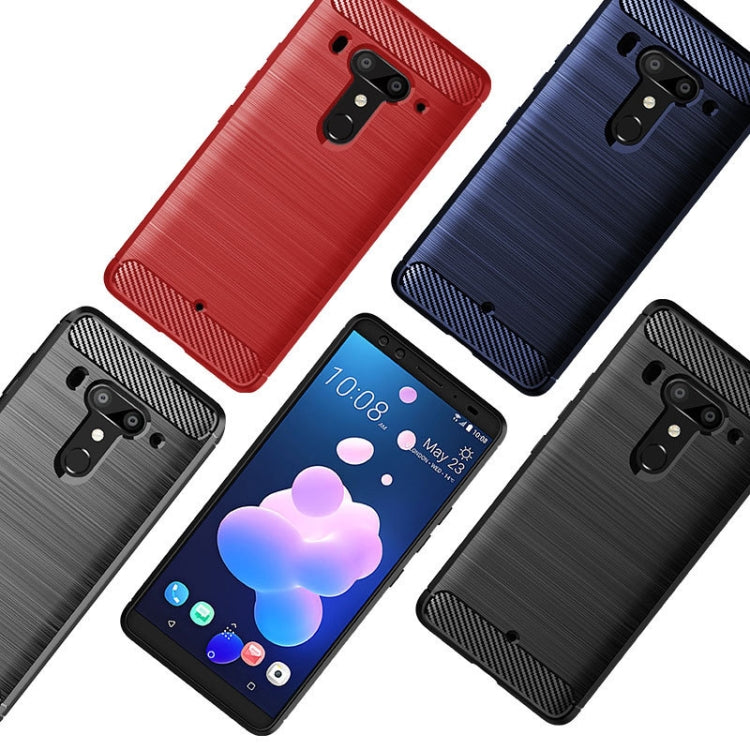 Brushed Texture Carbon Fiber Shockproof TPU Case for HTC Exodus 1