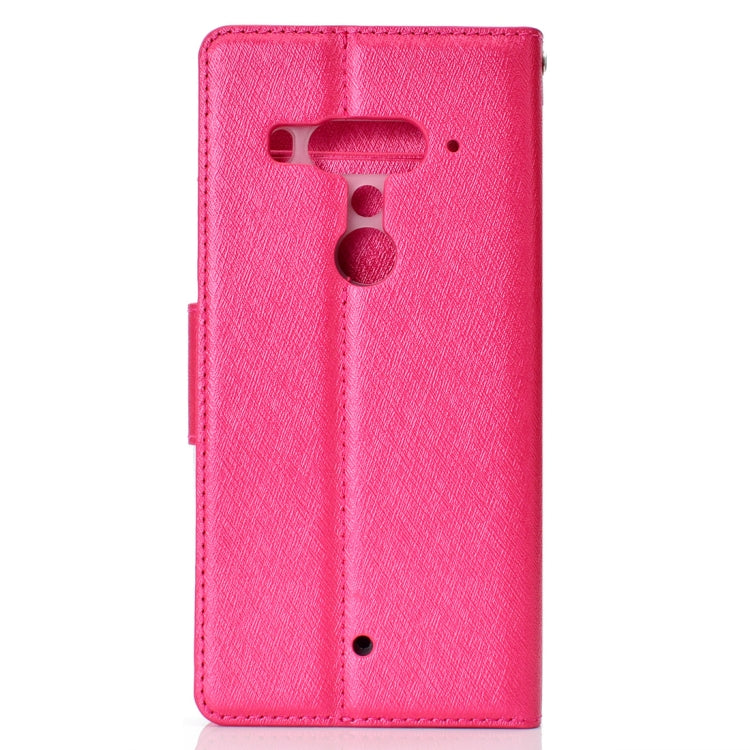 Silk Texture Horizontal Flip Leather Case for HTC U12+, with Holder & Card slots & Wallet & Photo Frame