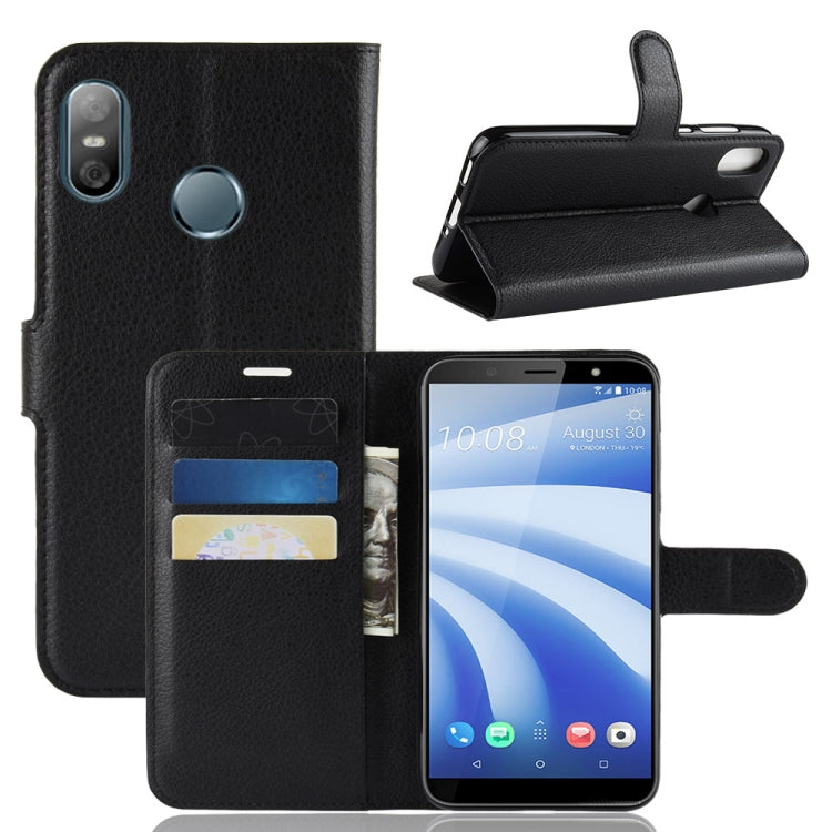 Litchi Texture Horizontal Flip Leather Case for HTC U12 life, with Wallet & Holder & Card Slots