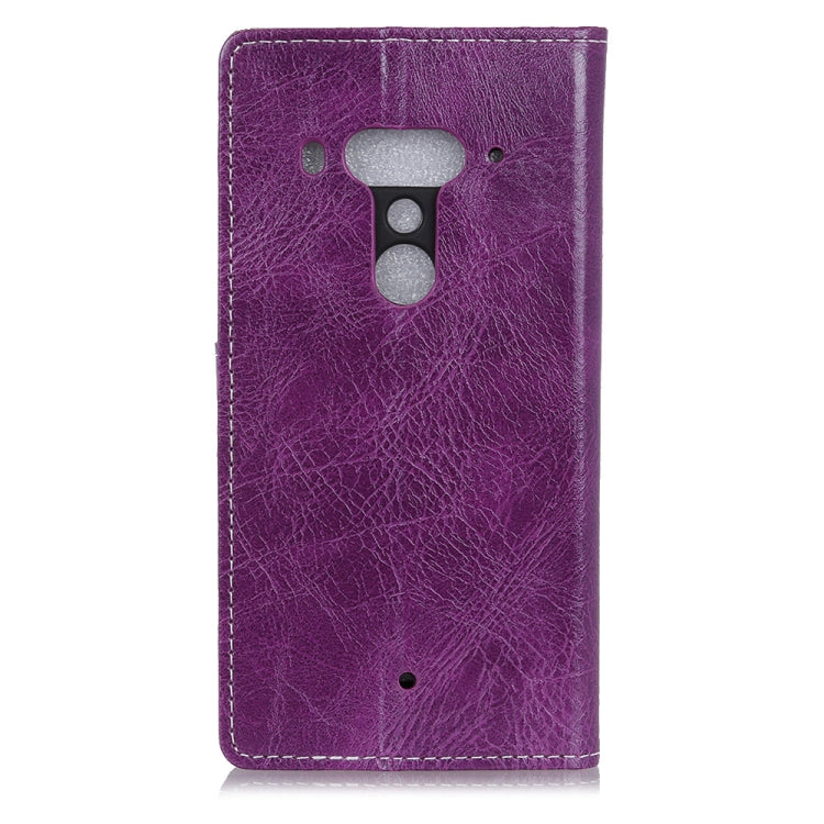 Retro Crazy Horse Texture Horizontal Flip Leather Case for HTC U12+, with Holder & Card Slots & Photo Frame