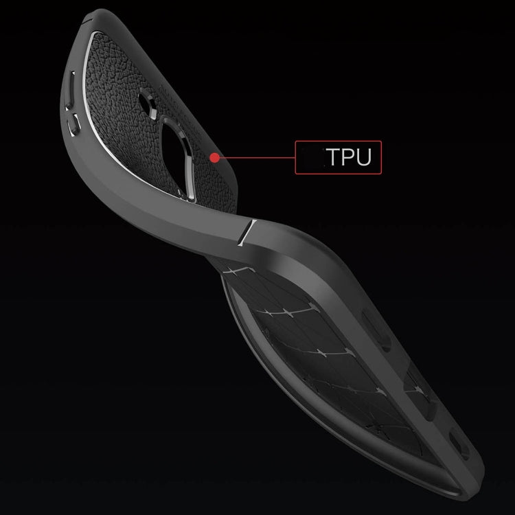 For HTC U11 Eyes Litchi Texture Soft TPU Protective Back Cover Case