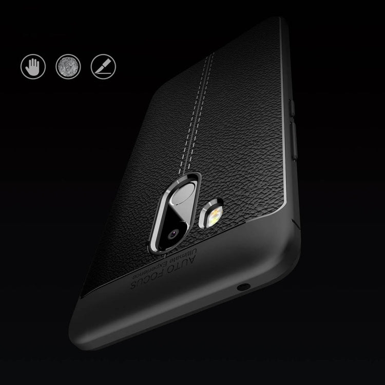 For HTC U11 Eyes Litchi Texture Soft TPU Protective Back Cover Case