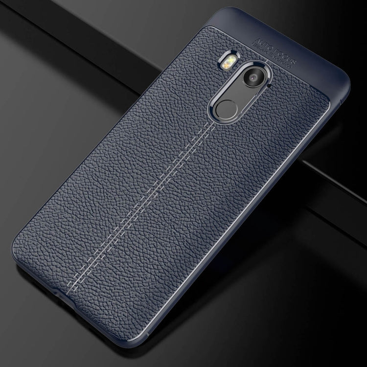 For HTC U11 Eyes Litchi Texture Soft TPU Protective Back Cover Case