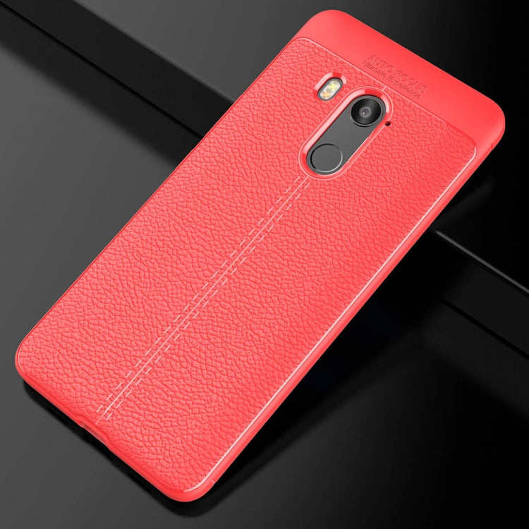 For HTC U11 Eyes Litchi Texture Soft TPU Protective Back Cover Case