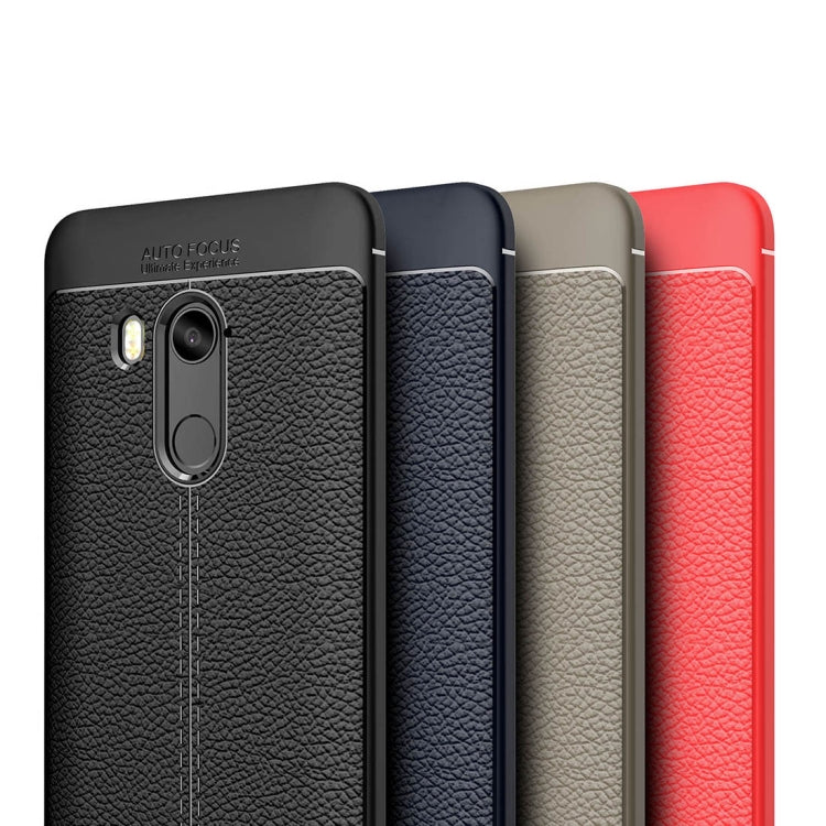 For HTC U11 Eyes Litchi Texture Soft TPU Protective Back Cover Case