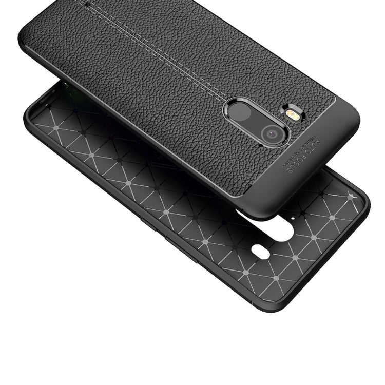 For HTC U11+ Litchi Texture Soft TPU Protective Back Cover Case