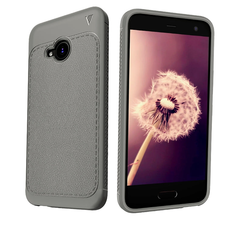 Lenuo Leshen Series for HTC U11 Life TPU Litchi Texture Dropproof Protective Back Cover Case