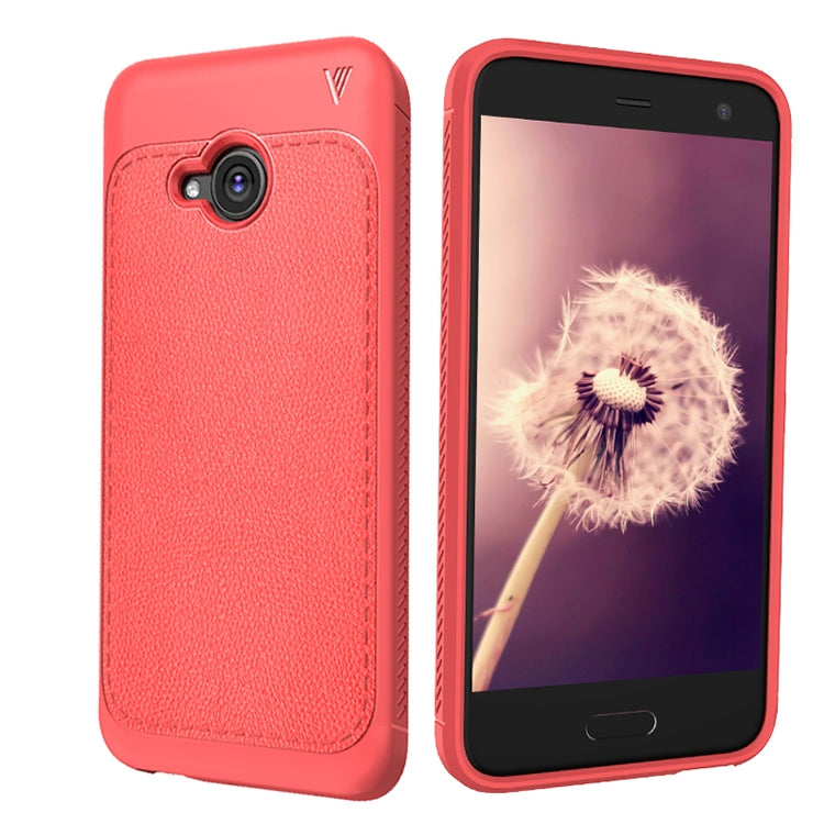 Lenuo Leshen Series for HTC U11 Life TPU Litchi Texture Dropproof Protective Back Cover Case