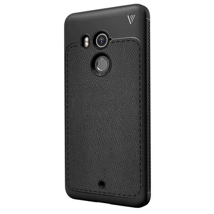 Lenuo Leshen Series for HTC U11+ TPU Litchi Texture Dropproof Protective Back Cover Case