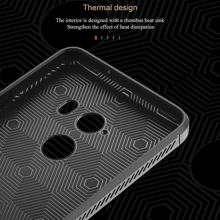 Lenuo Leshen Series for HTC U11+ TPU Litchi Texture Dropproof Protective Back Cover Case