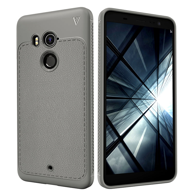 Lenuo Leshen Series for HTC U11+ TPU Litchi Texture Dropproof Protective Back Cover Case