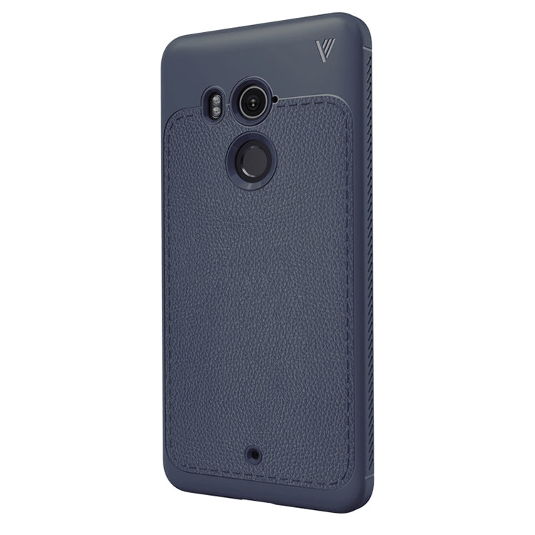 Lenuo Leshen Series for HTC U11+ TPU Litchi Texture Dropproof Protective Back Cover Case