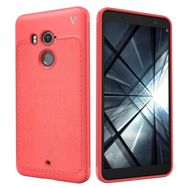 Lenuo Leshen Series for HTC U11+ TPU Litchi Texture Dropproof Protective Back Cover Case