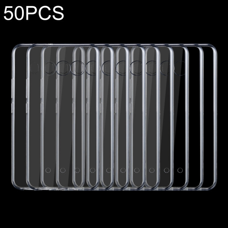 50 PCS 0.75mm Transparent TPU Case for HTC U11