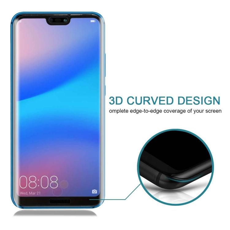 For Huawei P20 Lite 0.3mm 9H Surface Hardness 3D Full Screen Tempered Glass Film